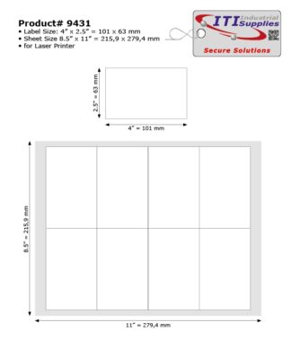 Product#9431-Letter-Size  (1000pcs)
